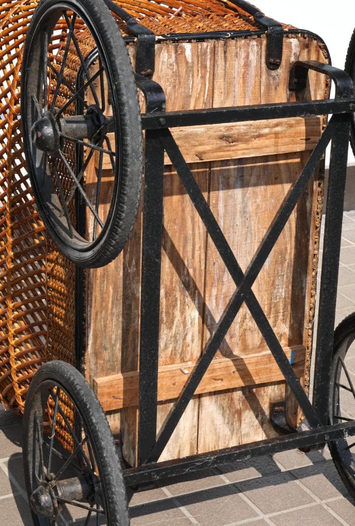 niyon　昭和レトロ　アンティーク　乳母車　うば車　ベビーカー　藤網