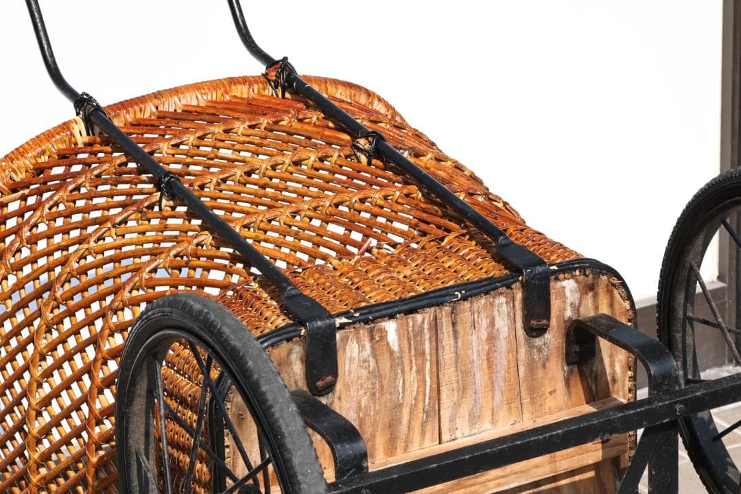 niyon　昭和レトロ　アンティーク　乳母車　うば車　ベビーカー　藤網