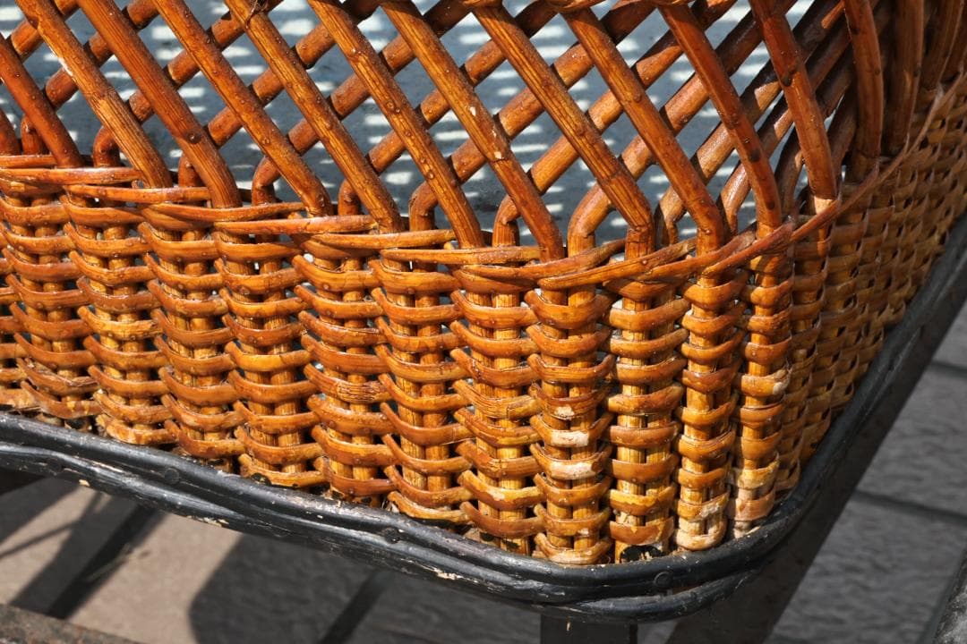 niyon　昭和レトロ　アンティーク　乳母車　うば車　ベビーカー　藤網