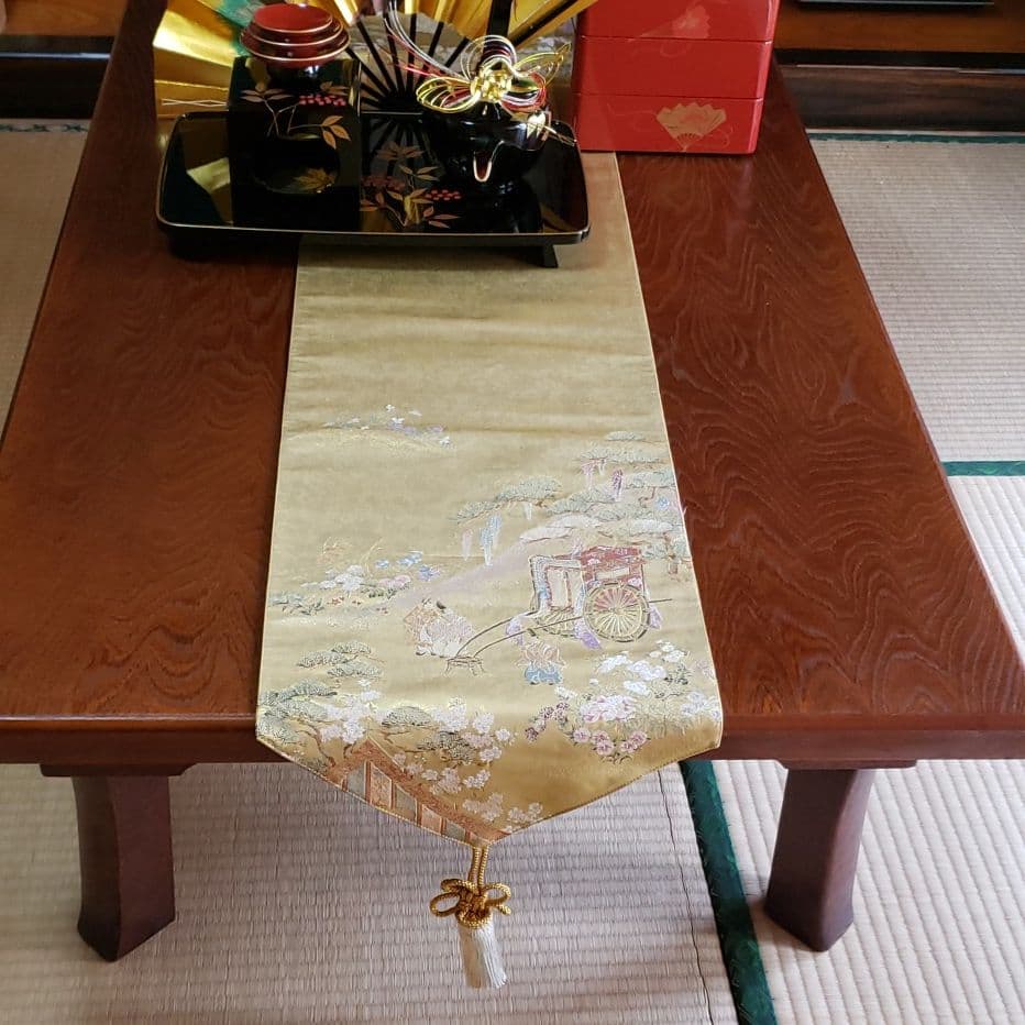 C506、値下‼️帯リメイク、インテリア、高級、豪華、テーブルセンター