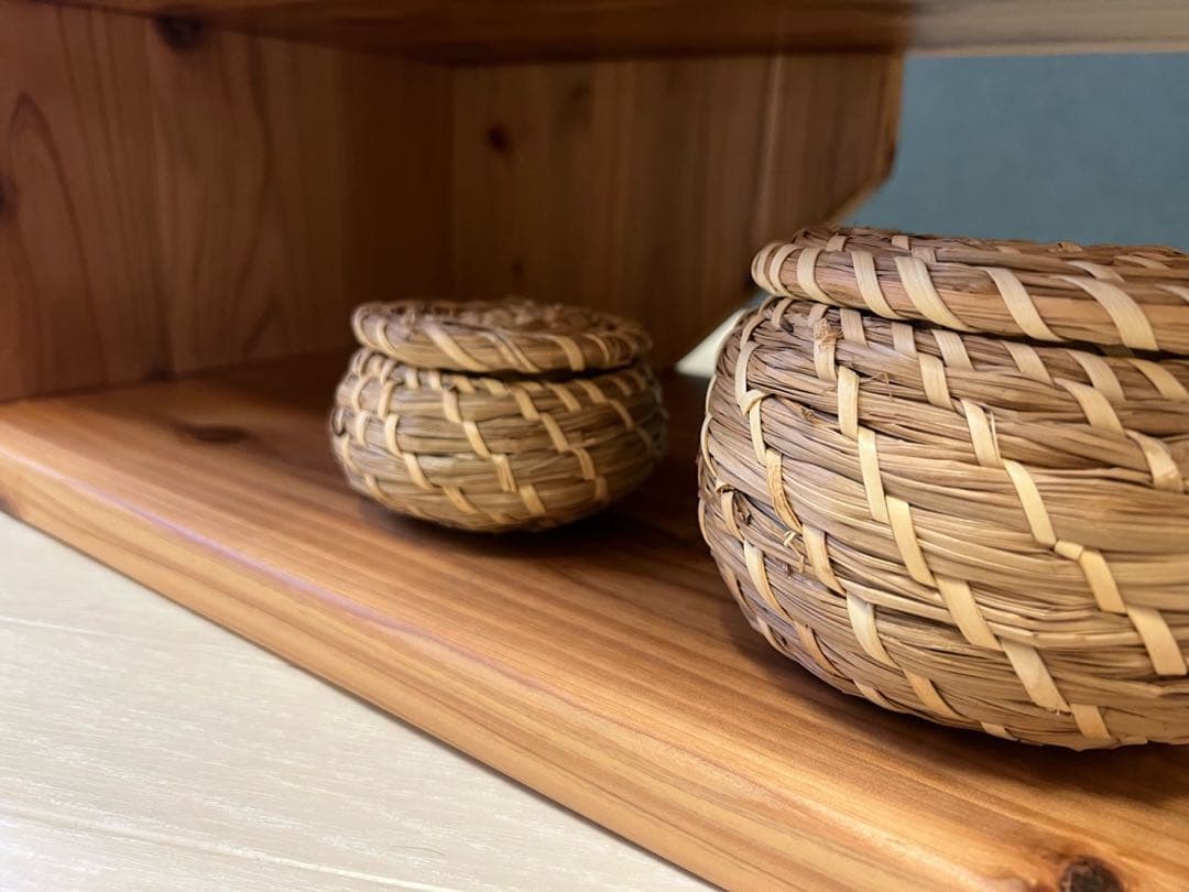 【在庫整理】 テレビボード 棚板付き 縦格子型 シェルフ 小物置き 杉 120