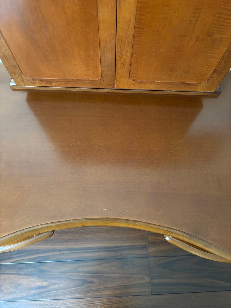 イタリア製木製三面鏡ドレッサーとスツールセット