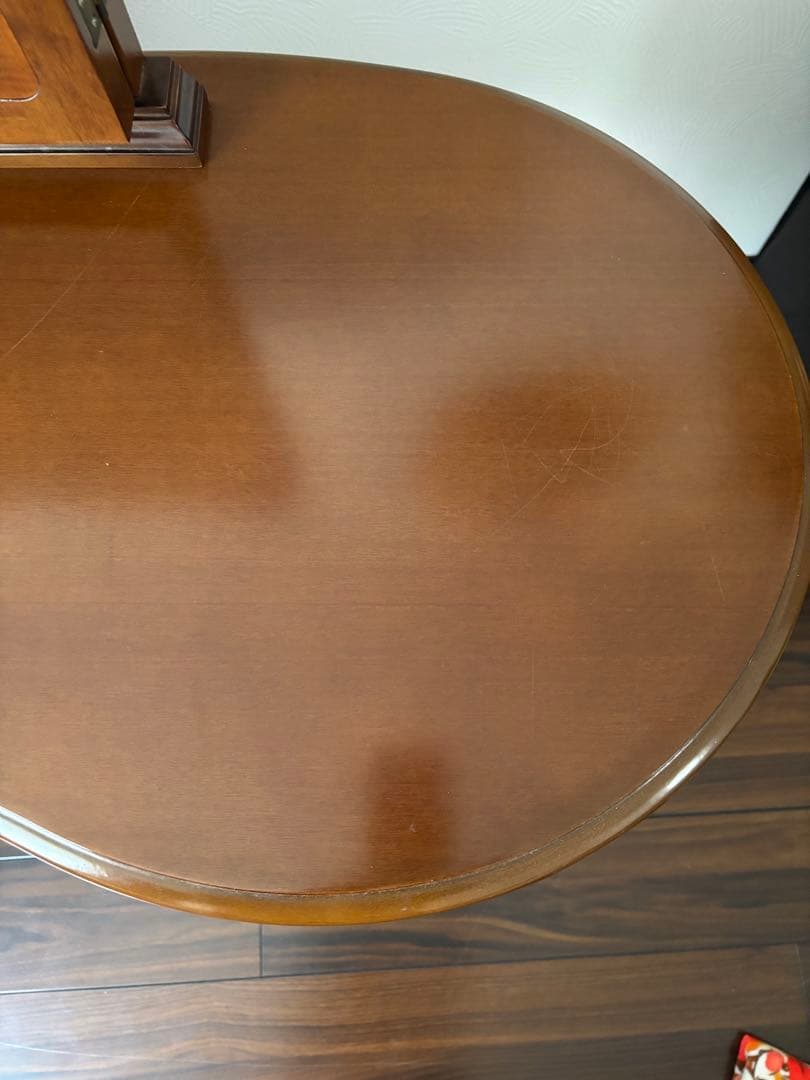 イタリア製木製三面鏡ドレッサーとスツールセット