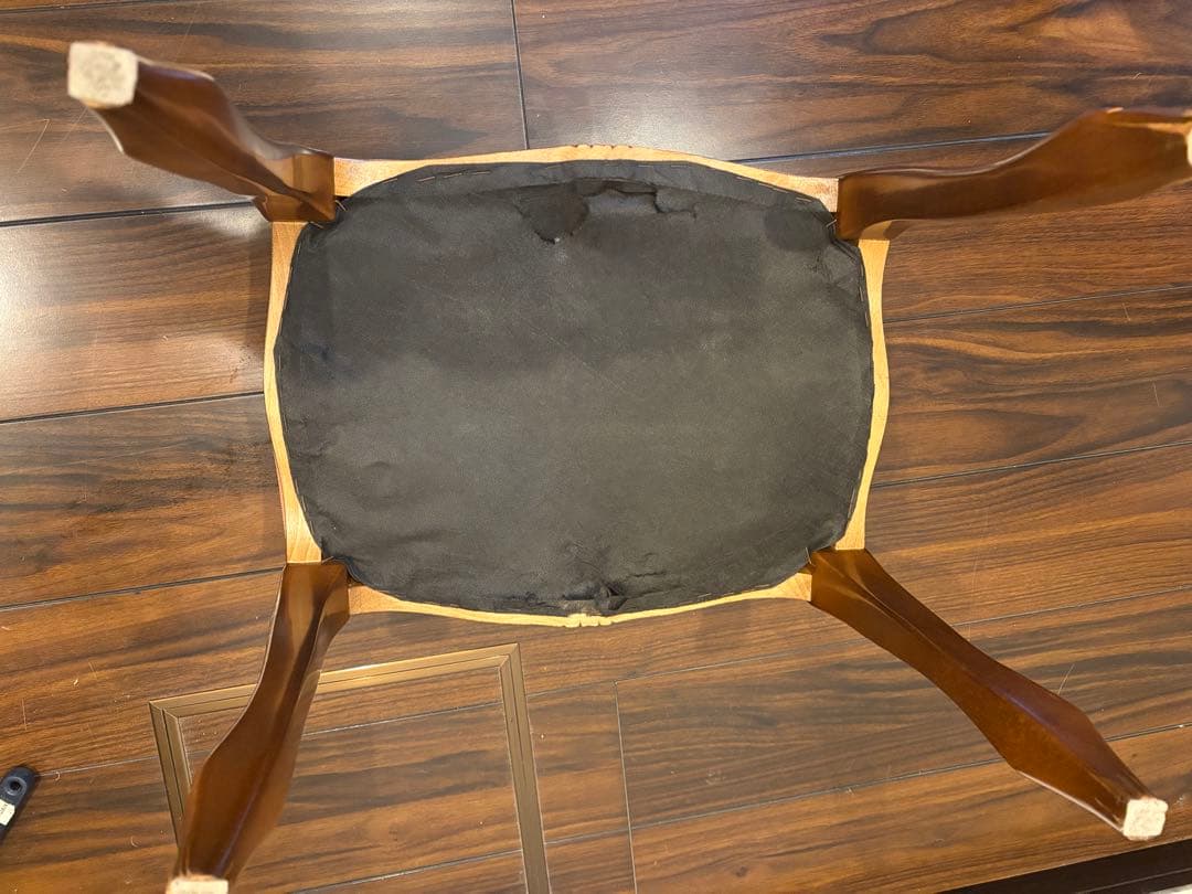 イタリア製木製三面鏡ドレッサーとスツールセット