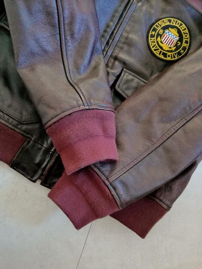 新品 GABRIEL 襟ムートン ワッペン付 レザー G-1フライトジャケットL