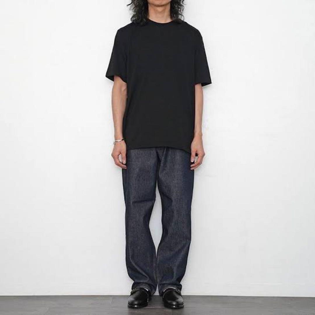 【極美品】AURALEE LUSTER PLAITING TEE BLACK 3