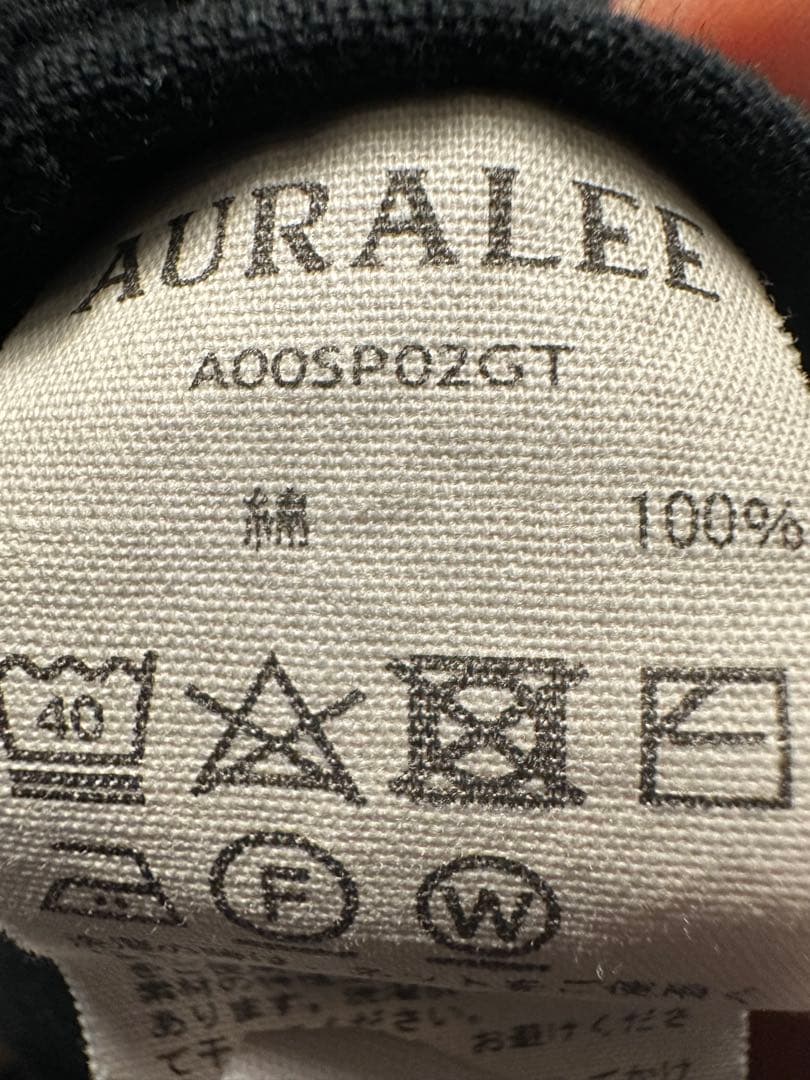 【極美品】AURALEE LUSTER PLAITING TEE BLACK 3