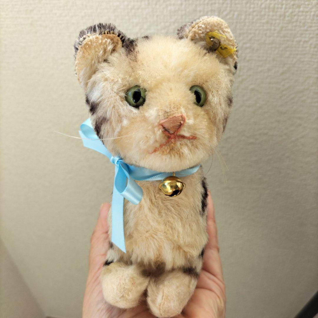 ビンテージ　シュタイフ　Tabby　キャット　猫　ちょっと訳あり