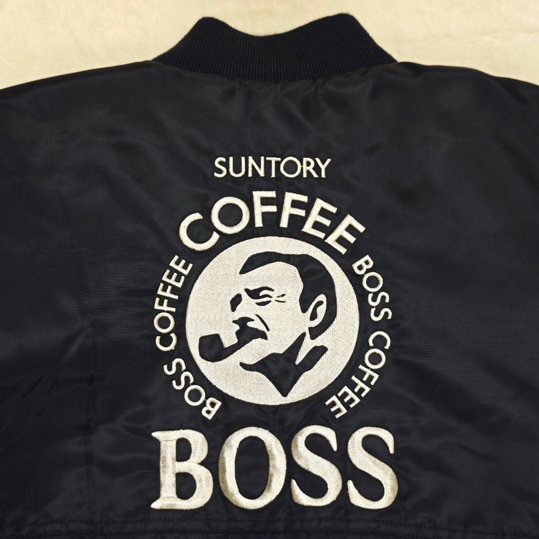 未使用級✨ボス　フライトジャケット　MA1　刺繍ロゴ　中綿スタジャン