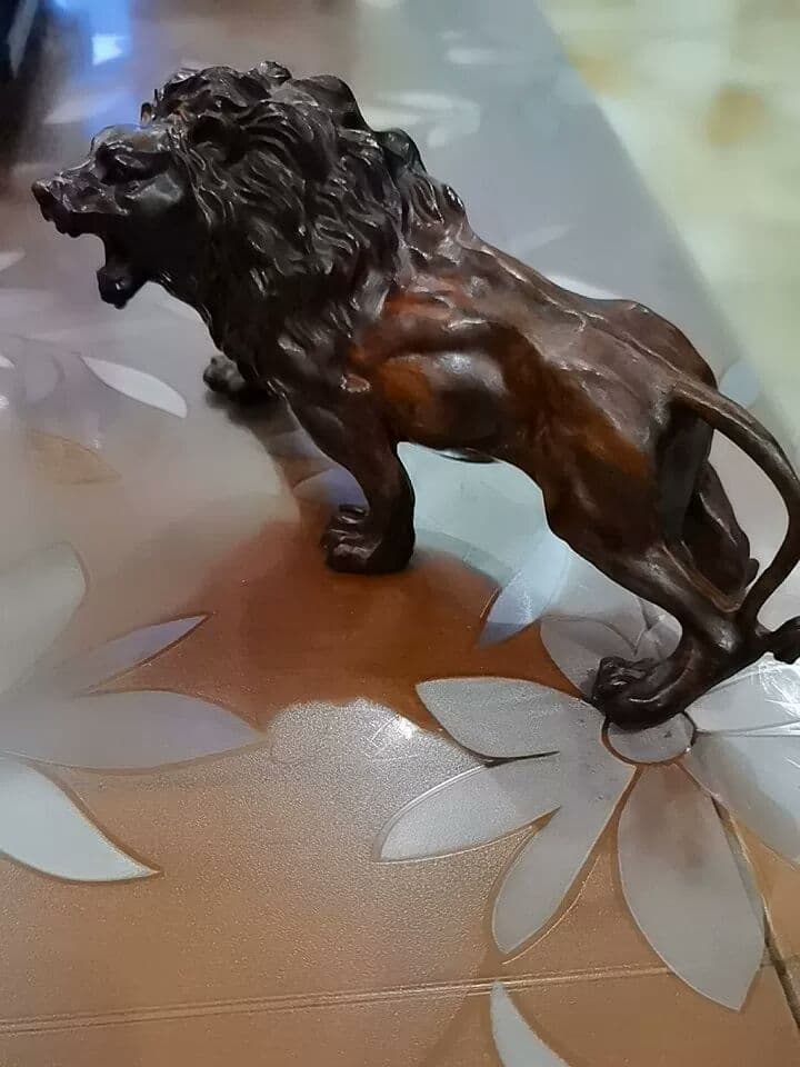 木彫の獅子 アンティーク