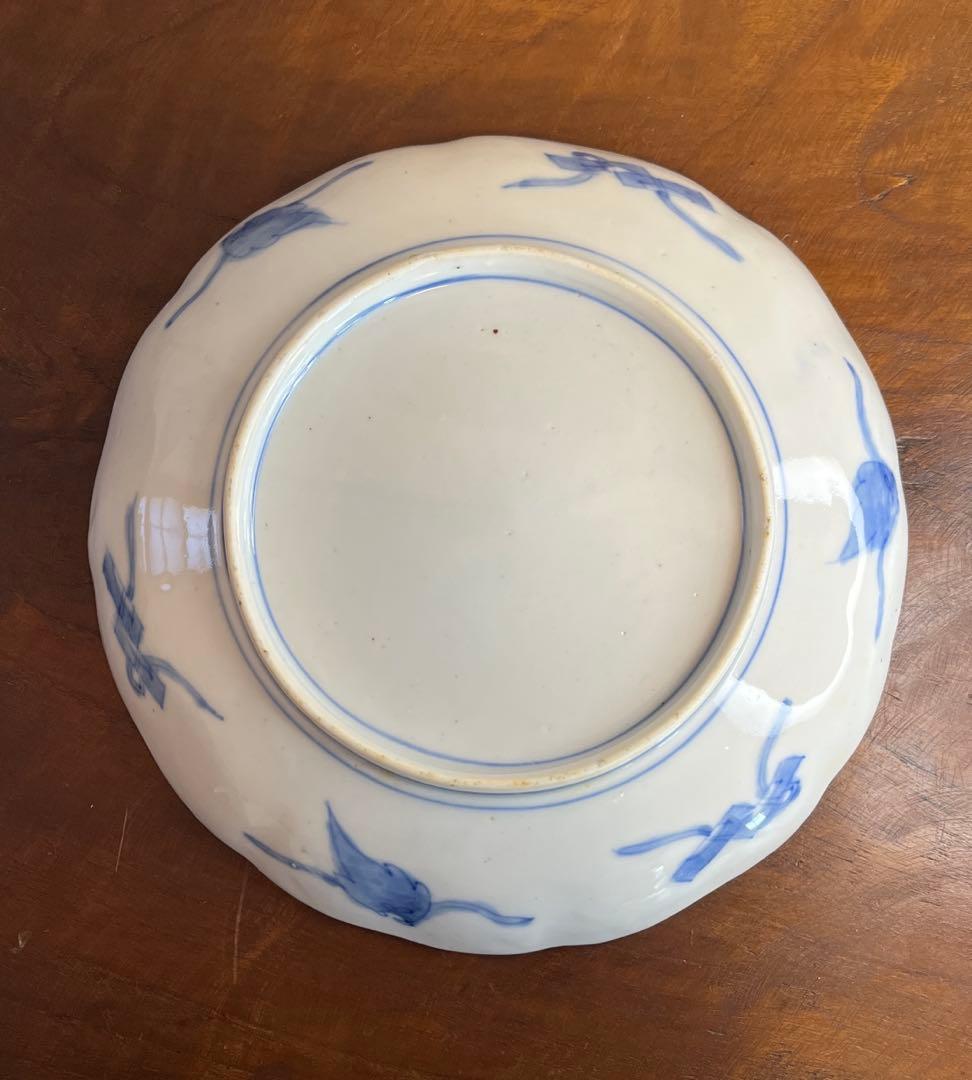 古伊万里　染付　中皿七寸　5枚組み　箱無し