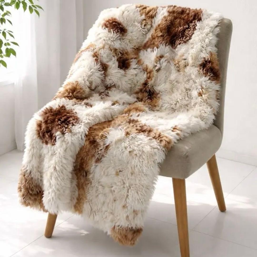 ラグ・カーペット Morocco fair trade fur blanket rug