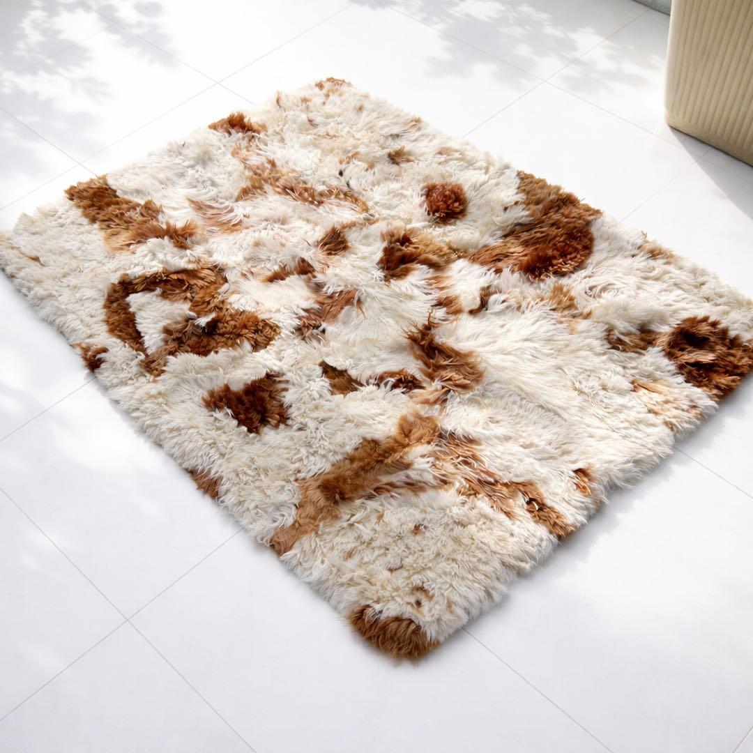 ラグ・カーペット Morocco fair trade fur blanket rug