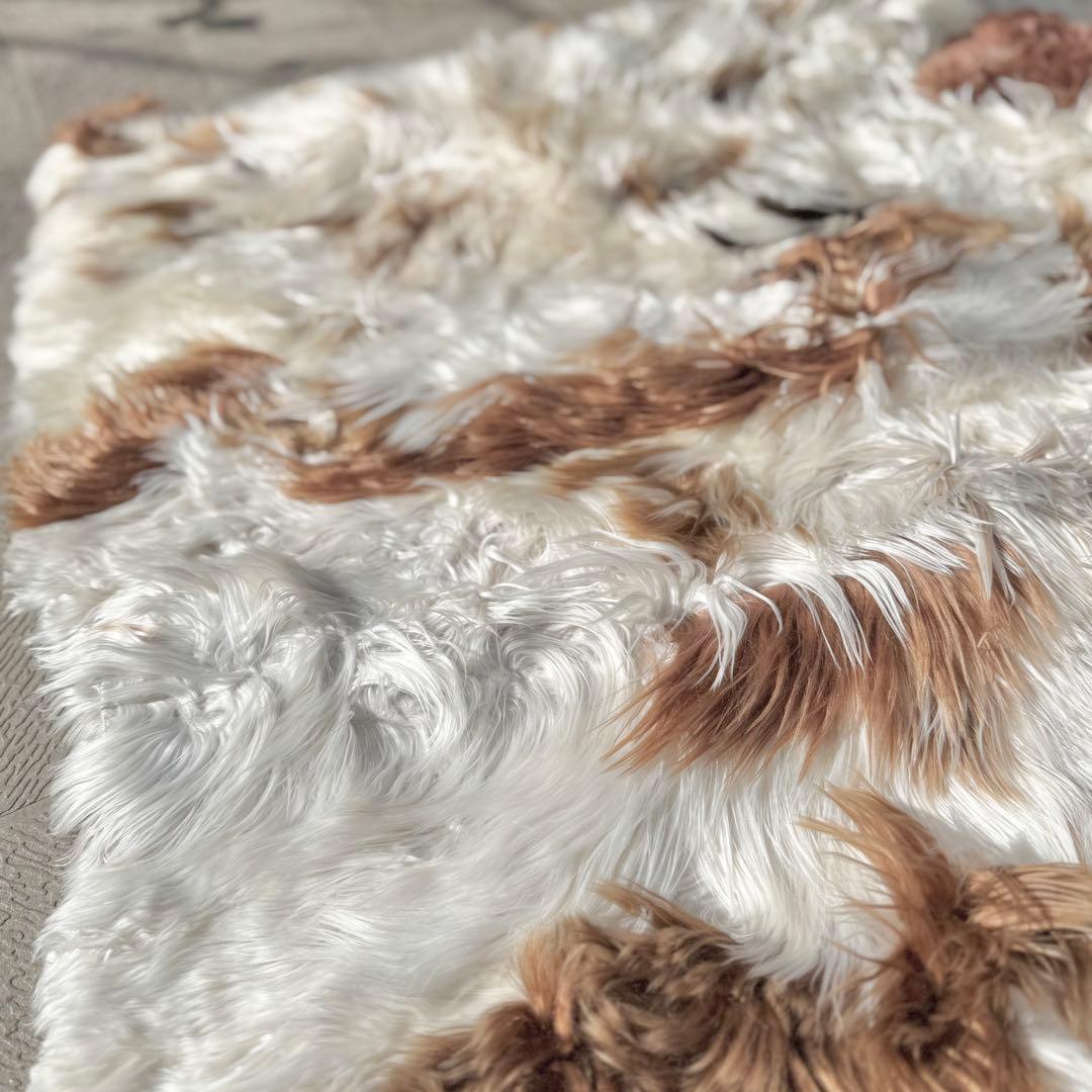 ラグ・カーペット Morocco fair trade fur blanket rug