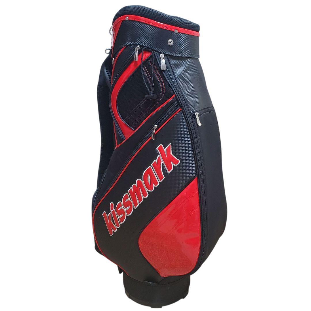 極美品 Kissmark キャディバッグ ゴルフバッグ フード付き