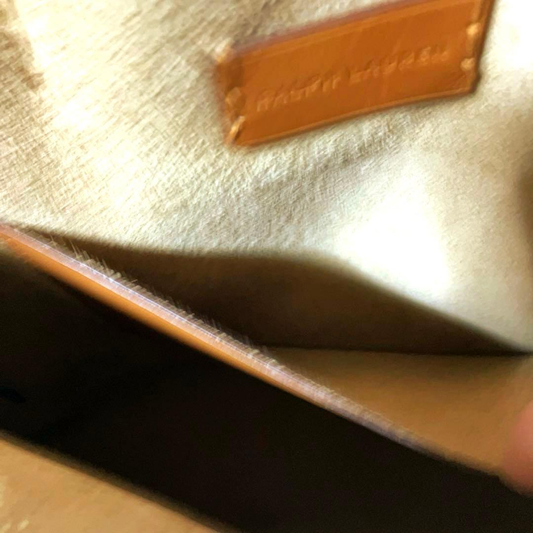 ラルフローレン　ブラウンレザートートバッグ タグ付き（大容量)