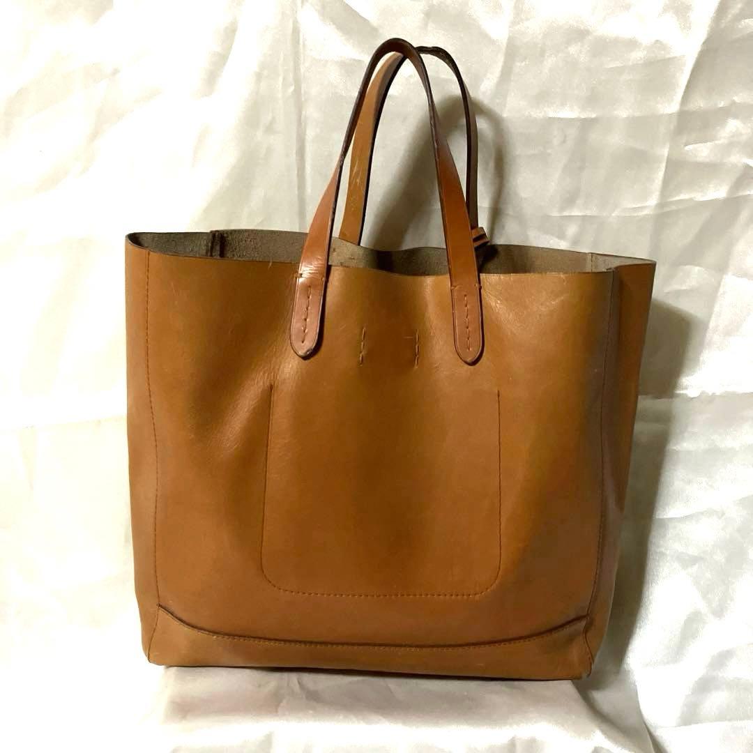 ラルフローレン　ブラウンレザートートバッグ タグ付き（大容量)