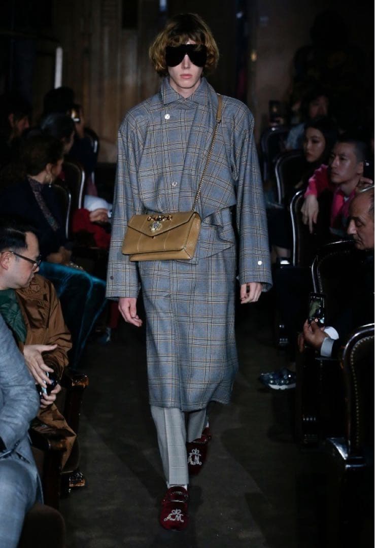 正規品 GUCCI グッチ 2019AW チェック柄ウールトレンチコート