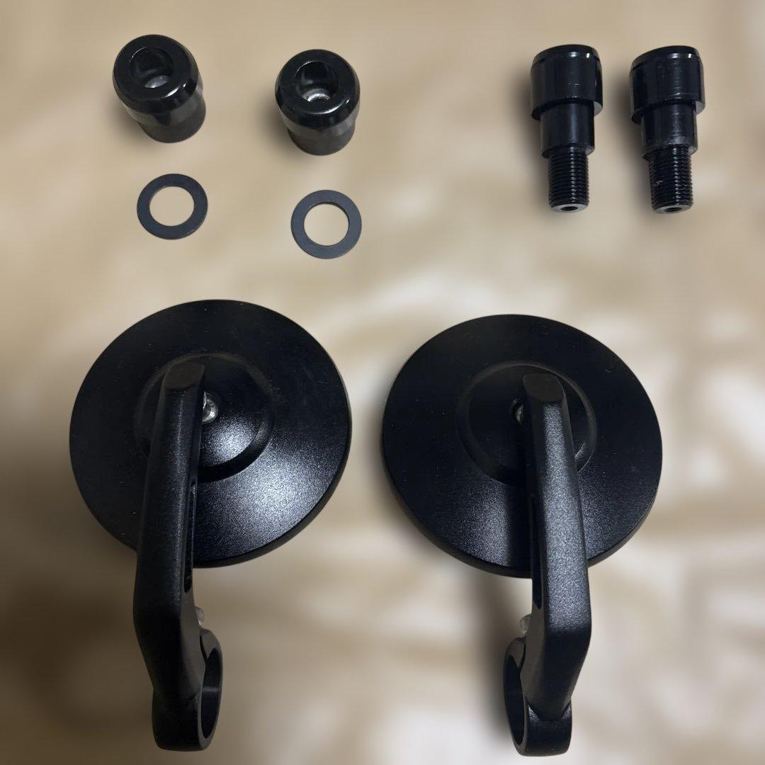 バイクミラー ブラック 取り付け用ネジ付き