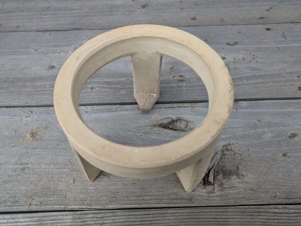 Y【中古】昭和レトロ 木製 囲炉裏 五徳 古道具 火鉢？専用木箱有り