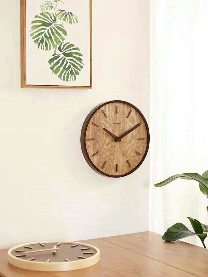 ウォールクロック リン ナチュラル ブラウン