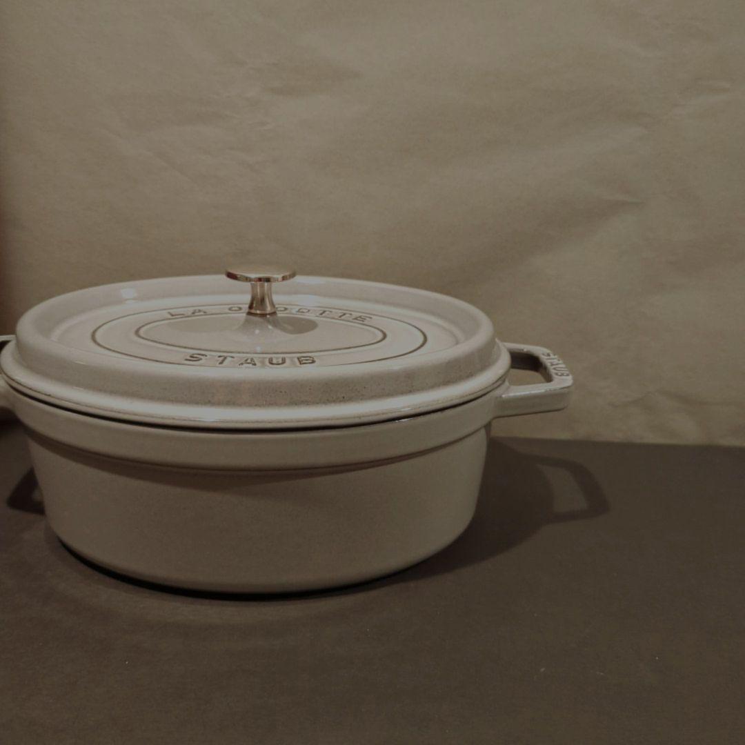 ♢STAUB♢ストウブ　ピコ・ココット オーバル 　グレー　　27cm