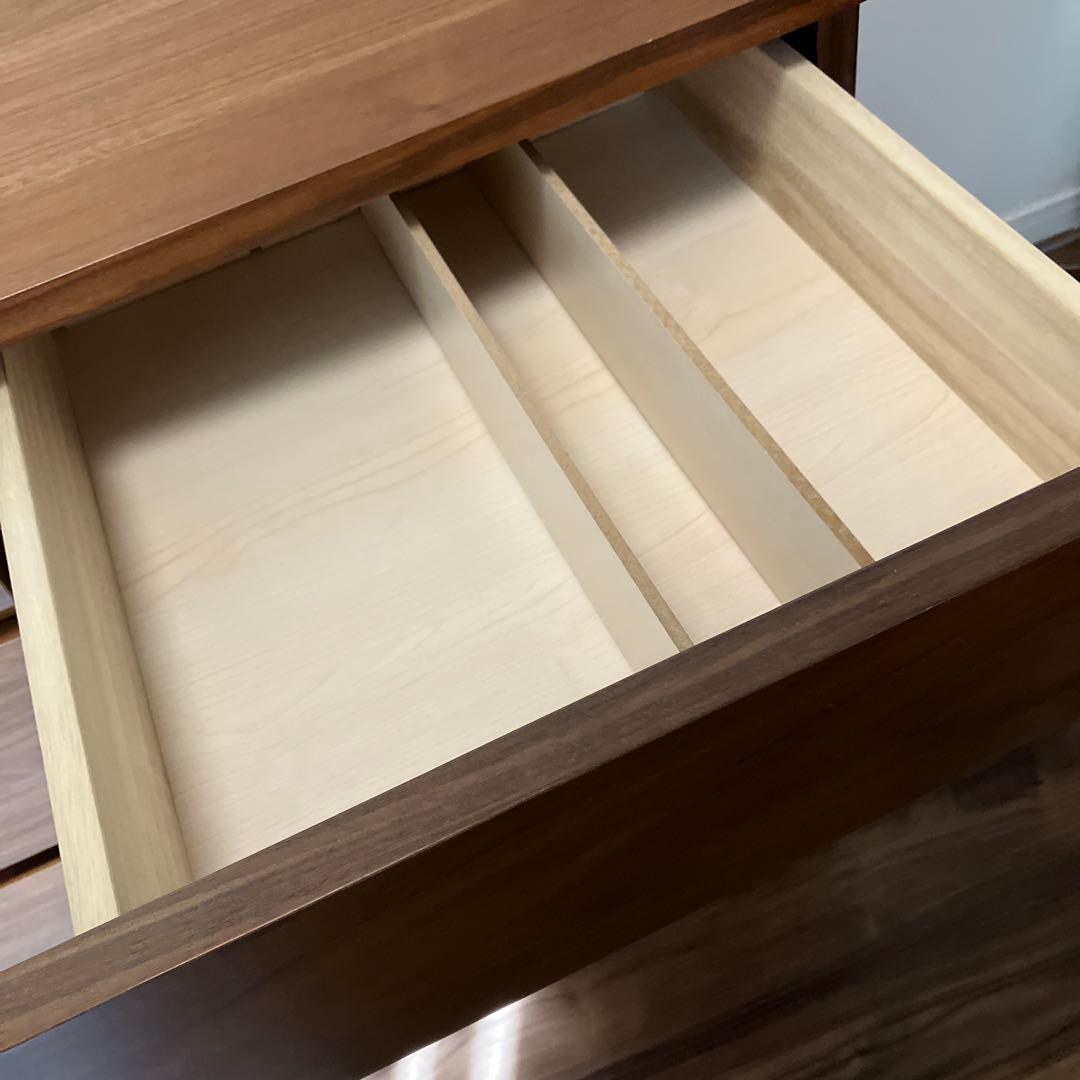 無印良品 木製チェスト4段 88×44×83 ウォールナット材