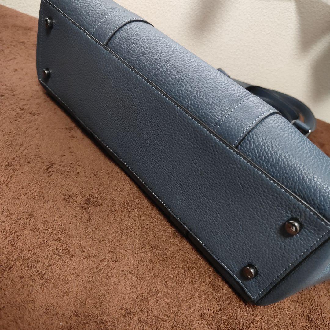 COACH ダークブルー トートバッグ