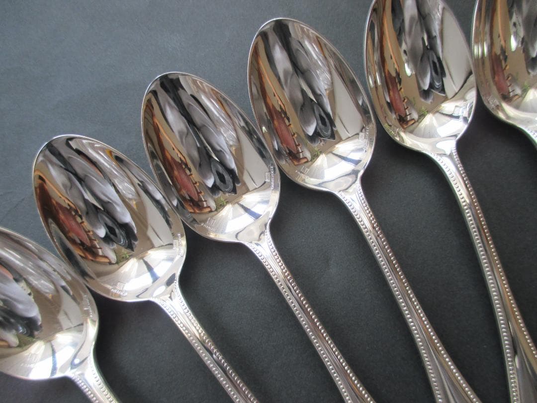 極美品☆仏蘭西 高級銀器クリストフルシルバー 銀Pカトラリー12本セット　パール