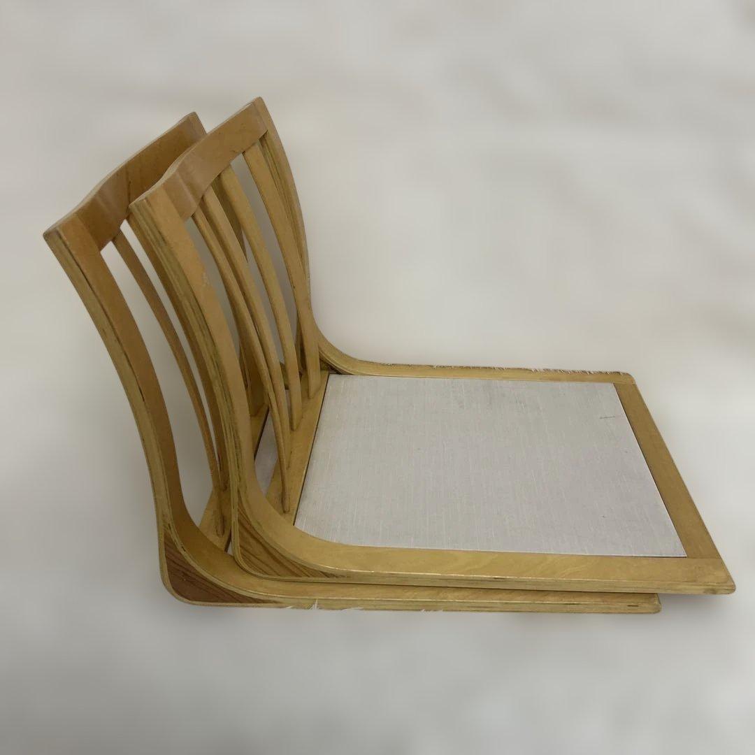 木製座椅子 4脚セット　格子 和座敷 昭和レトロ