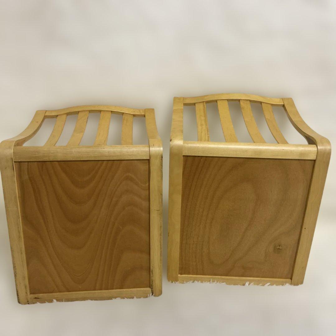 木製座椅子 4脚セット　格子 和座敷 昭和レトロ