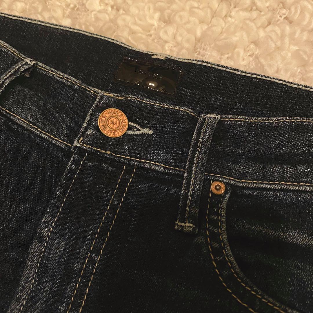 【未着用美品】 MOTHER INSIDER CROP STEP FRAYデニム