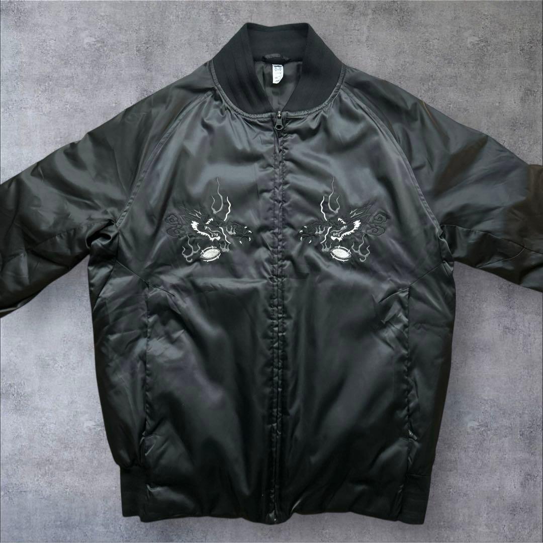 美品　adidasオールブラックス　スカジャン　和柄刺繍　Lサイズ 日本限定