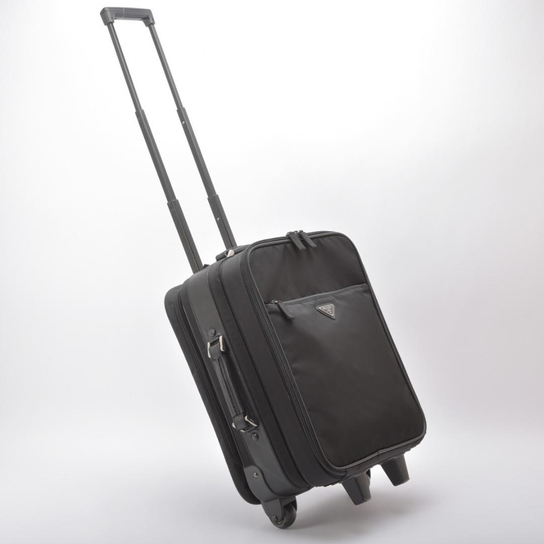 美品◇PRADA プラダ キャリーケース 50 ナイロン ブラック 機内持込可