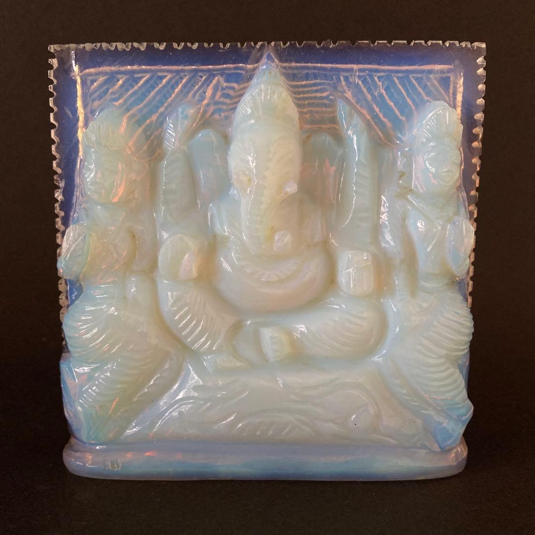 ガネーシャ　　　　　　　　　　　　　　　　シンセティックオパール 338g