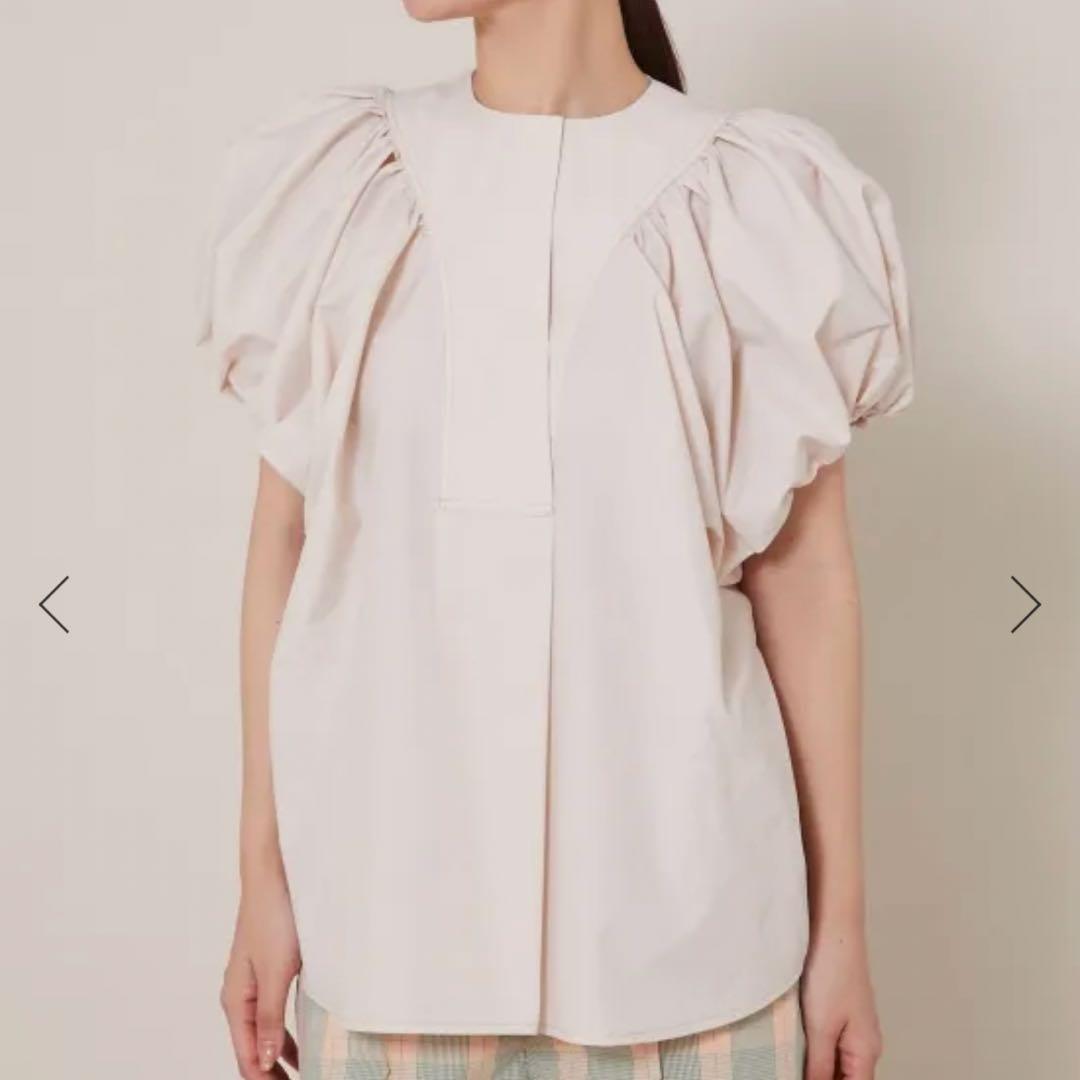 ギャザースリーブブラウス(ライトピンク) セブンテン　seventen