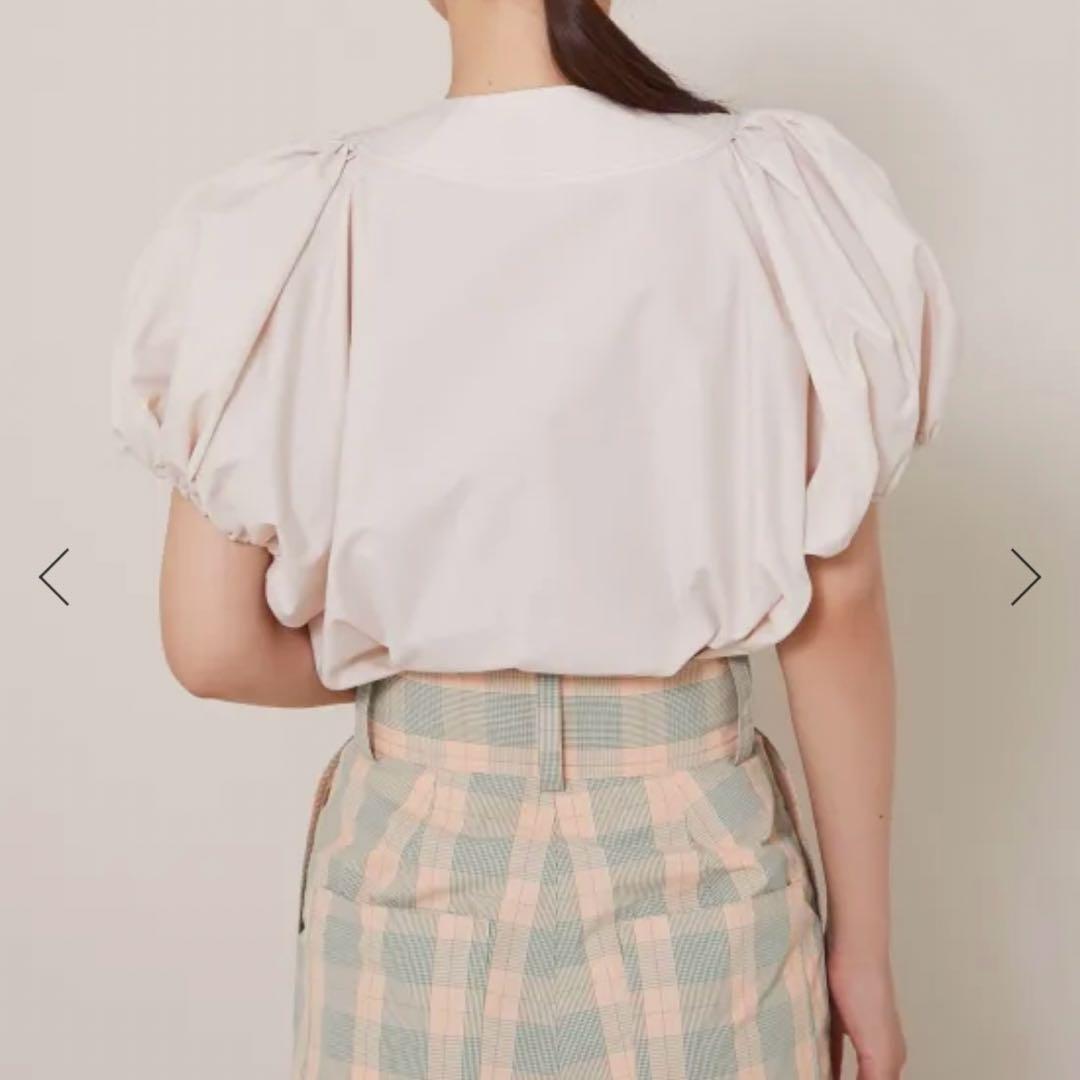 ギャザースリーブブラウス(ライトピンク) セブンテン　seventen