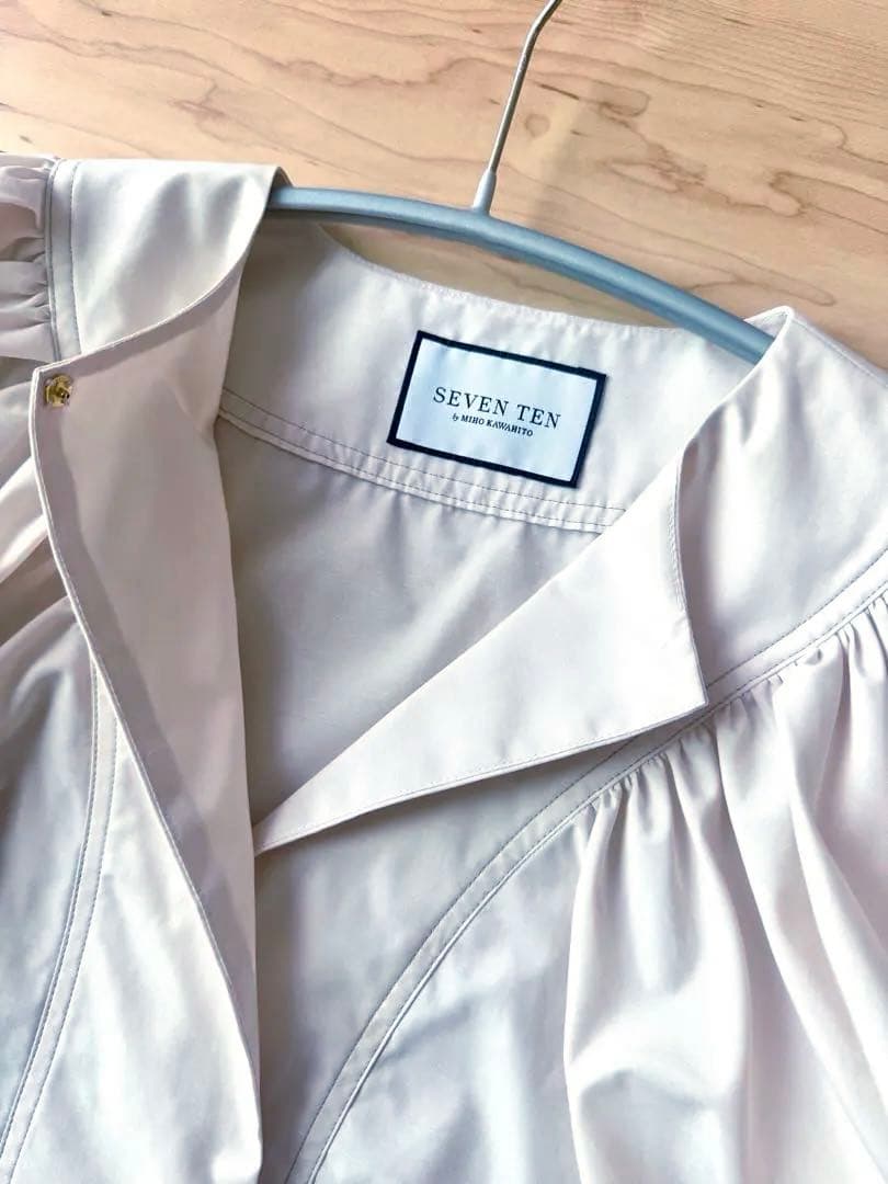 ギャザースリーブブラウス(ライトピンク) セブンテン　seventen