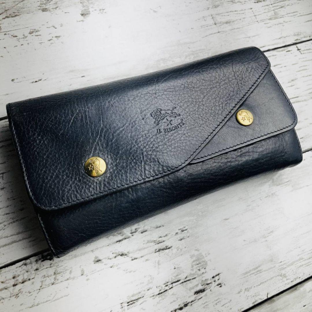 【高級感漂う美しい本革】IL BISONTE　長財布　ネロ　大容量　バイソン刻印