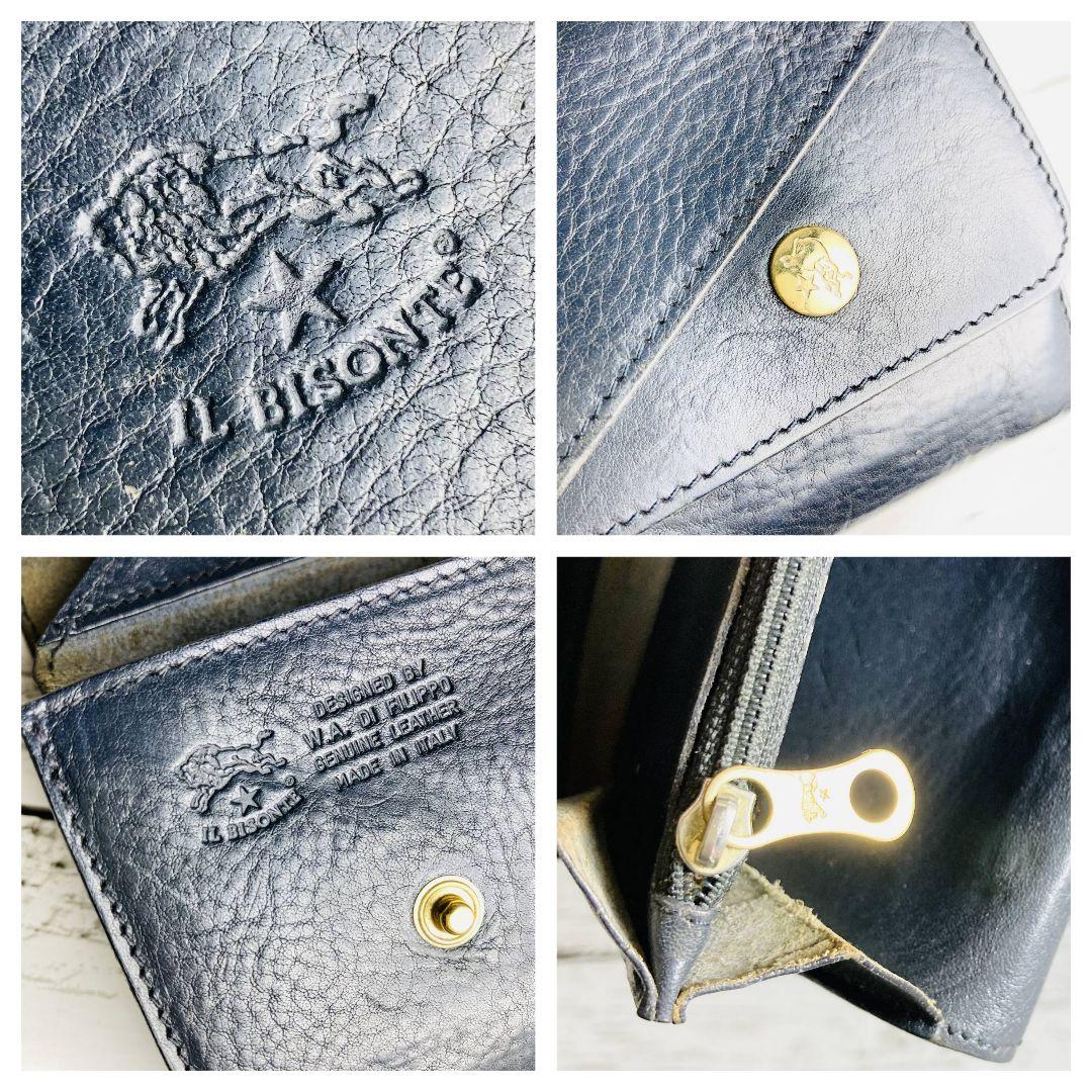 【高級感漂う美しい本革】IL BISONTE　長財布　ネロ　大容量　バイソン刻印