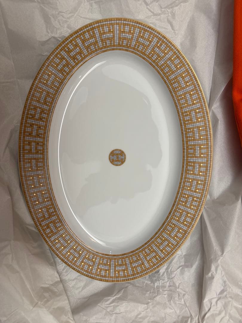 エルメス モザイク ヴァンキャトル 24ゴールド 特大プレート　新品