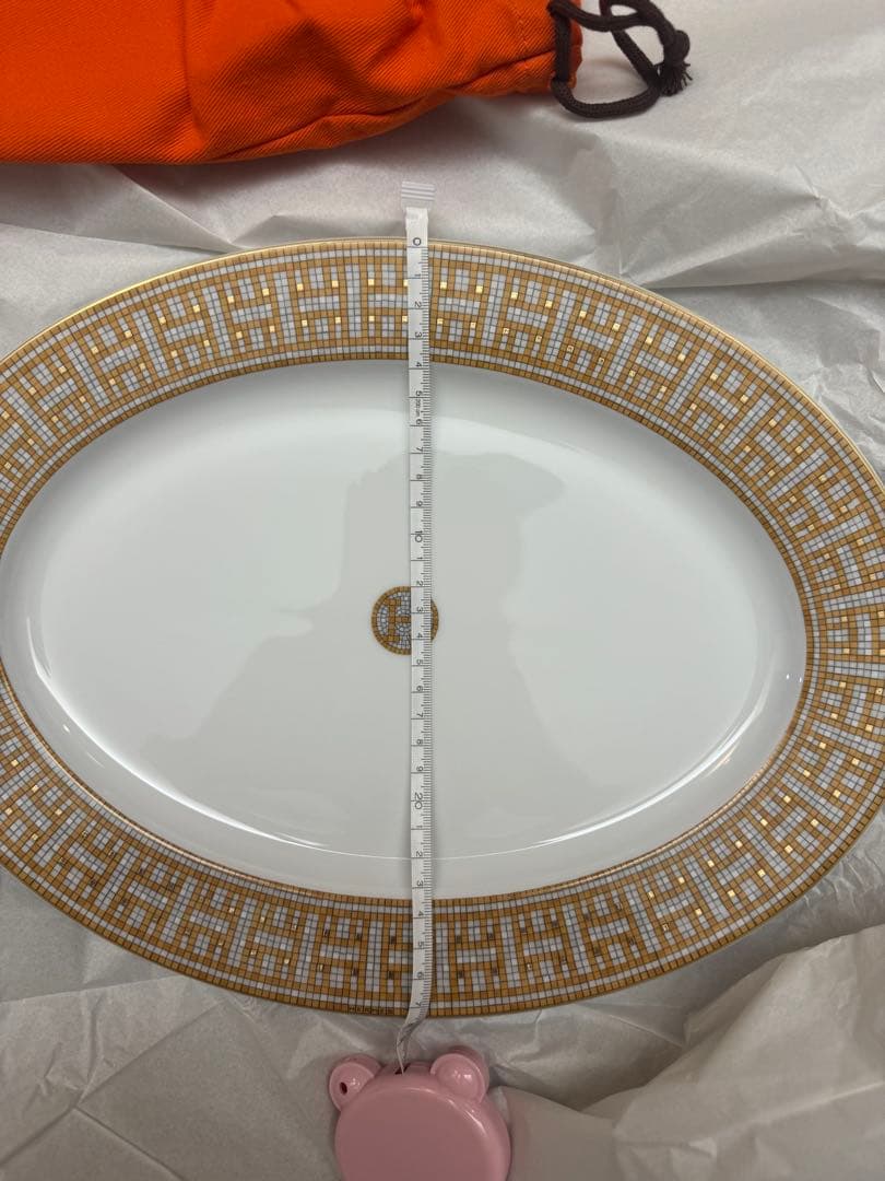 エルメス モザイク ヴァンキャトル 24ゴールド 特大プレート　新品