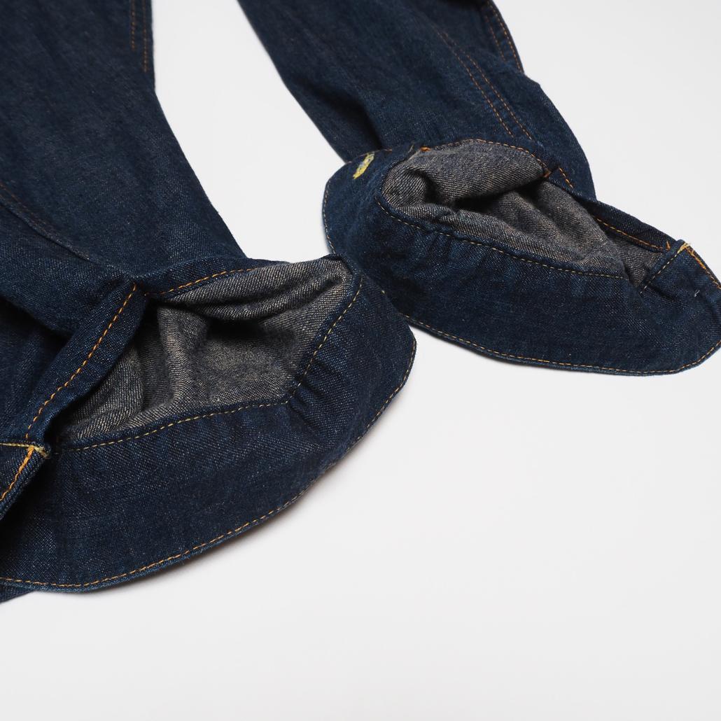 廃盤希少 桃太郎ジーンズ 1stタイプ出陣デニムシャツシャツ 大きいサイズ44