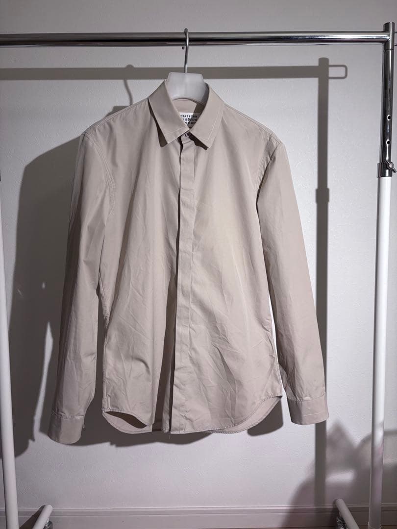 Maison Margiela ステッチデザインベージュシャツ