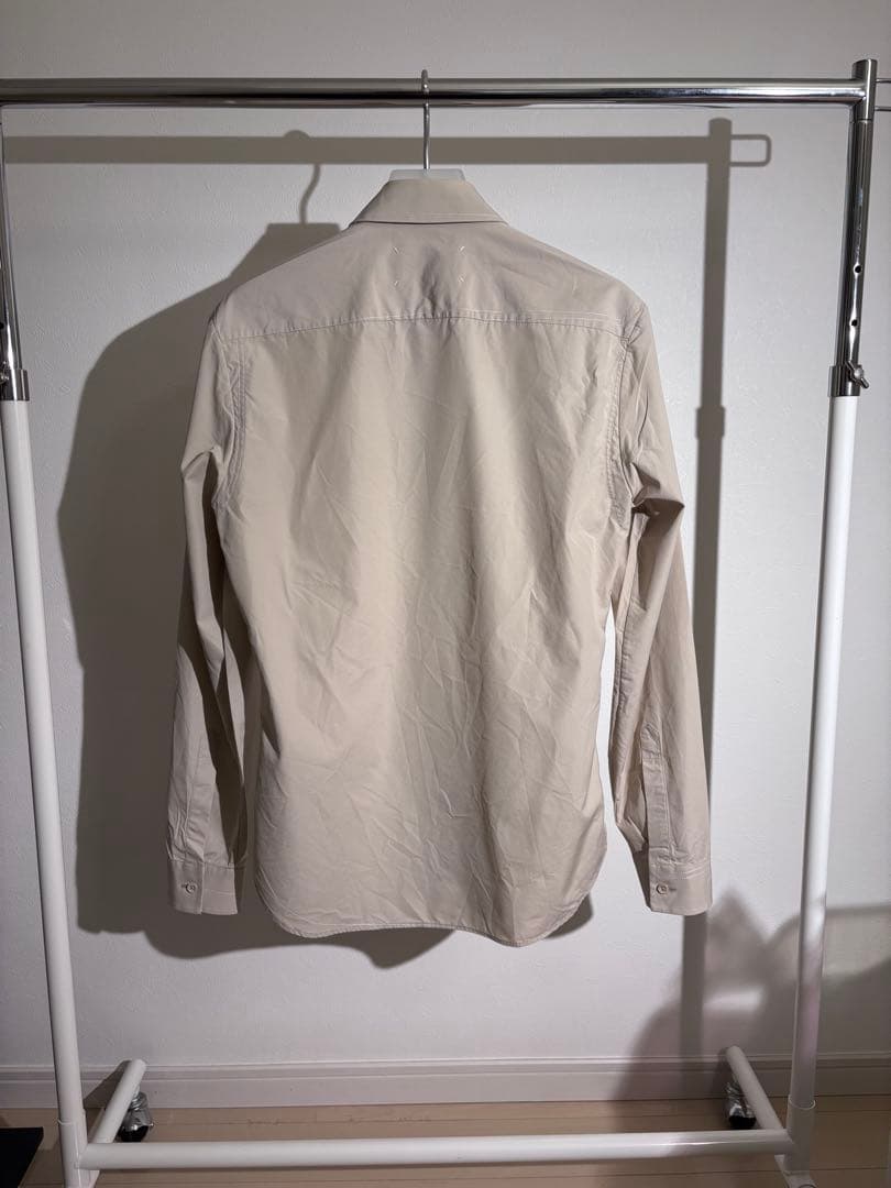 Maison Margiela ステッチデザインベージュシャツ