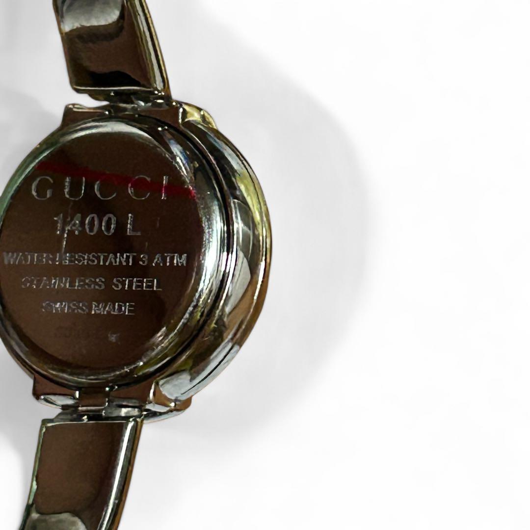 【極美品】GUCCIグッチ 稼働 レディース腕時計 バングル 箱付き1400L