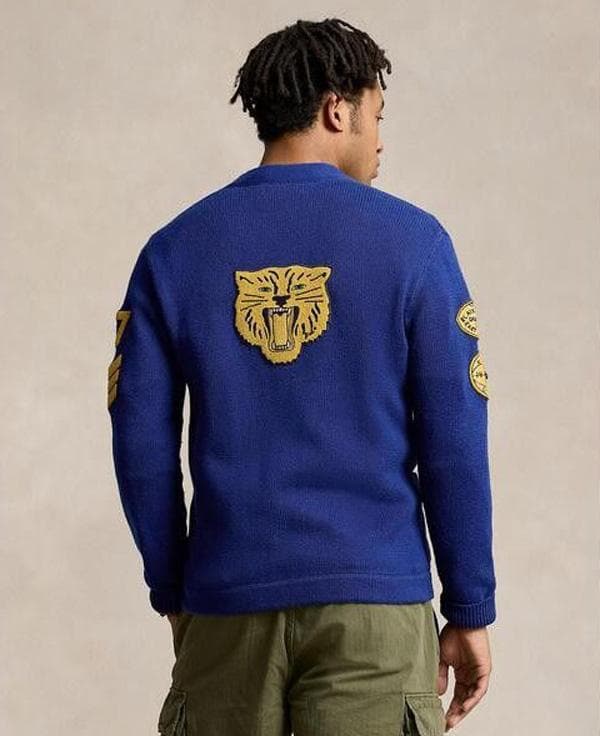 【古着】PoloRalphLaurenバーシティインスパイアードカーディガン S