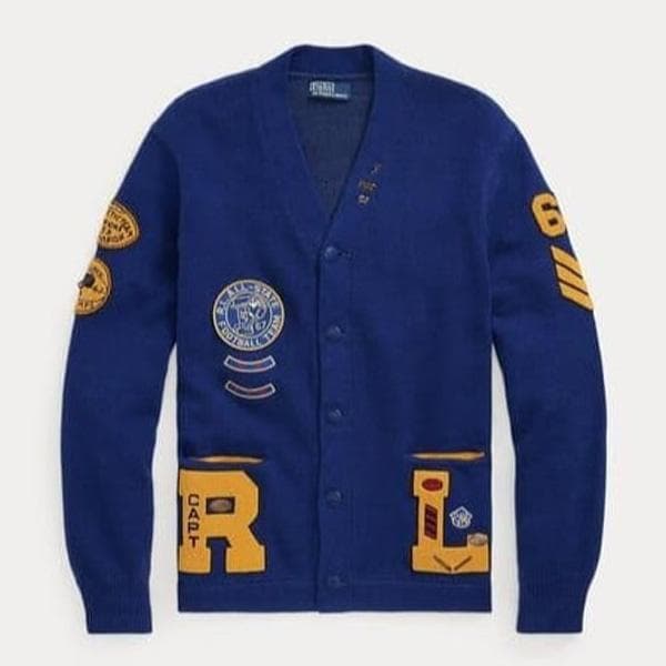 【古着】PoloRalphLaurenバーシティインスパイアードカーディガン S