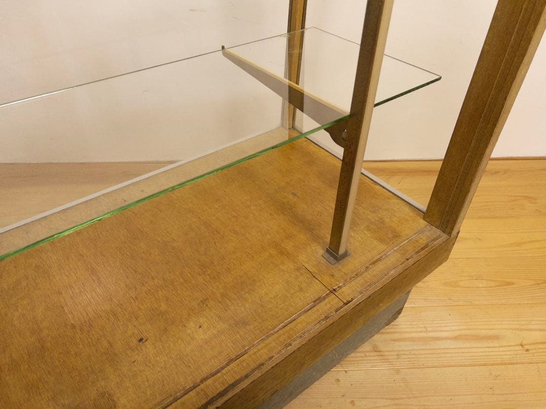 ガラス　ショーケース　ディスプレイ　横幅約121㎝　商店　アンティーク　レトロ