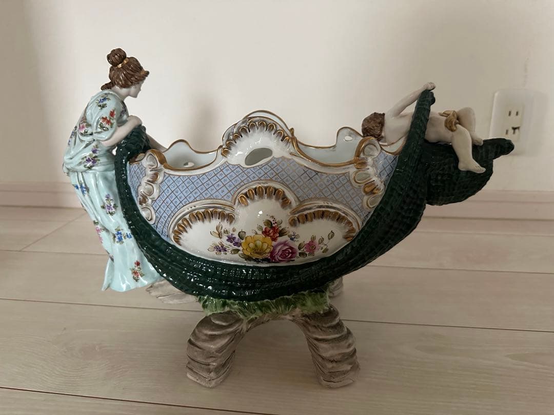 マイセンMeissen 美人天使図コンポート　特大45cm